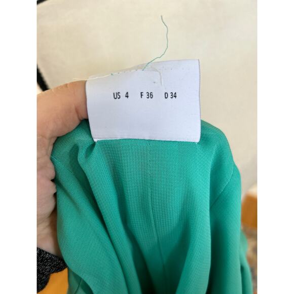 Akris Punto Turquoise Green Asymmetric Zip Fit & Flare Sheath Dress - Picture 7 of 9